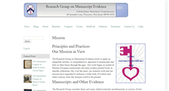 Desktop Screenshot of manuscriptevidence.org