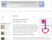 Tablet Screenshot of manuscriptevidence.org